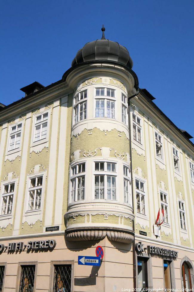 Klammstraße, Ecke des Gebäudes, Linz - Österreich