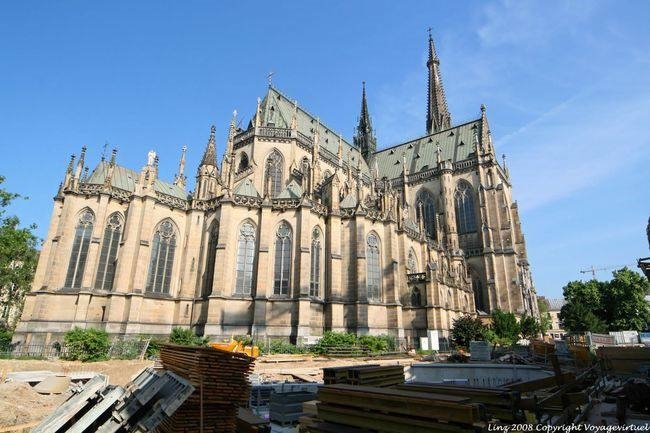Neuer Dom, Panoramablick hinter dem Dom, Linz - Österreich