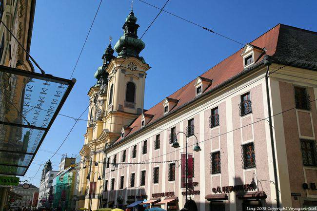Ursulinenkirche, Blick von der Landstraße, Linz - Österreich