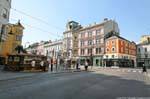 Landstraße, Taubenmarkt Blick von der Domgasse, Linz, Österreich.
