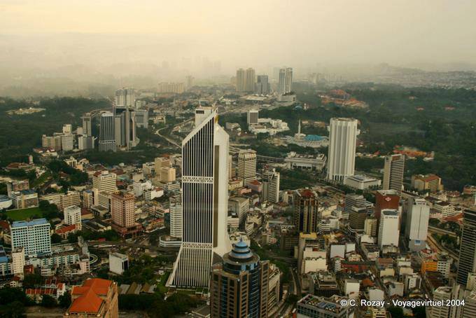 Panorama, ohne zu viel Verschmutzung durch KL Telecom Tower, Kuala Lumpur Stadt - Malaysia