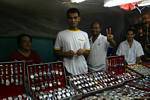 Freundliche Anbieter, chinesischen Markt, Kuala Lumpur, Malaysia.