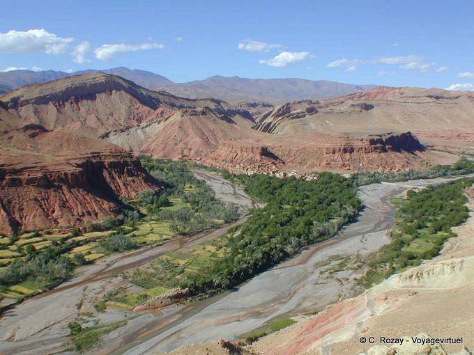 Dades, Panorama am Zusammenfluss, Rose Valley - Marokko