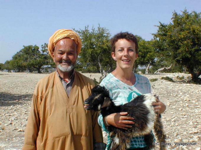 Essaouira, fahren mit einem Hirten zwischen Argan - Marokko