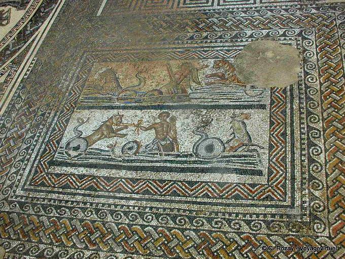 Mosaik des Hauses der Fauves, Volubilis - Marokko