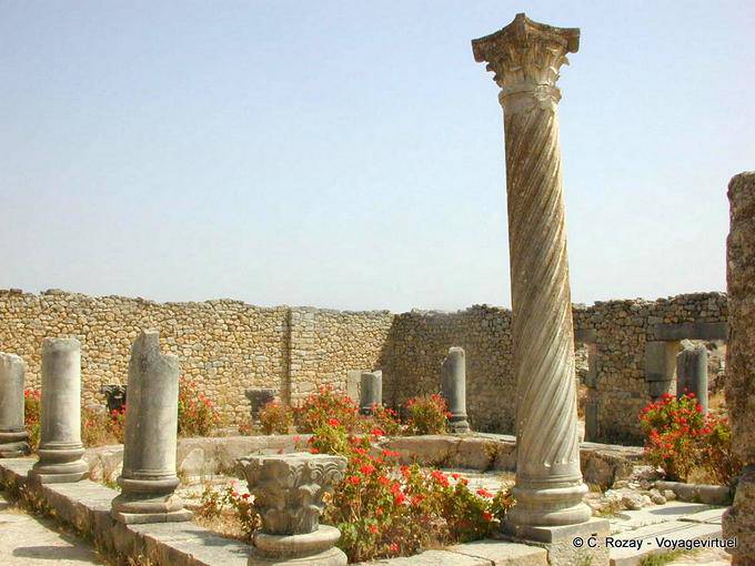Volubilis, Haus Spalten - Marokko