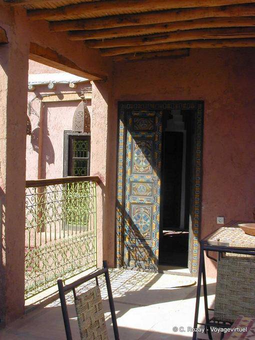 Ouzoud, traditionelle Architektur der Pension Riad - Marokko