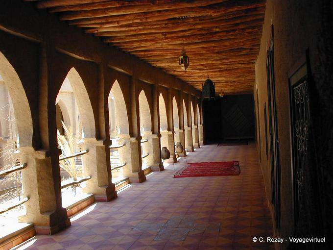 Merzouga Kasbah Tombouctou, der zentrale Teil der Patio Zimmer - Marokko