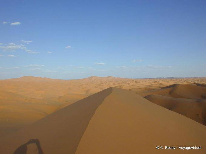 Blick auf das Meer Dünen von Erg Chebbi, Merzouga - Marokko