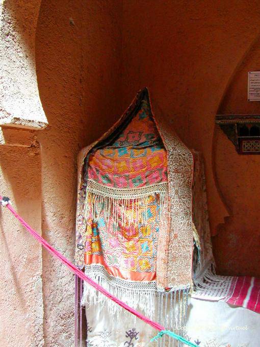 Palanquin versteckt, Ethnographic Museum Kasbah Chefchaouen - Marokko
