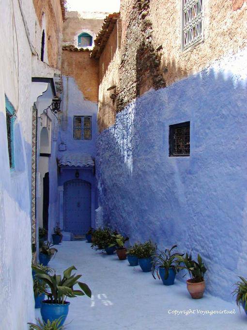 Straße Topfpflanzen, Chefchaouen - Marokko