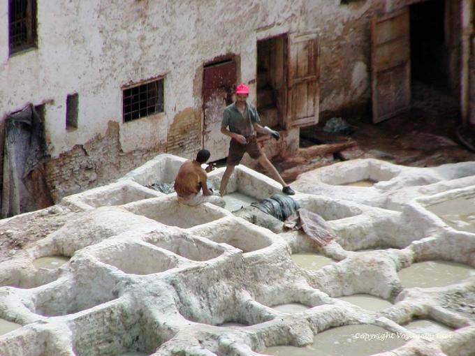 Die Splits unter Färber, Chouara Bezirk, Fes - Marokko