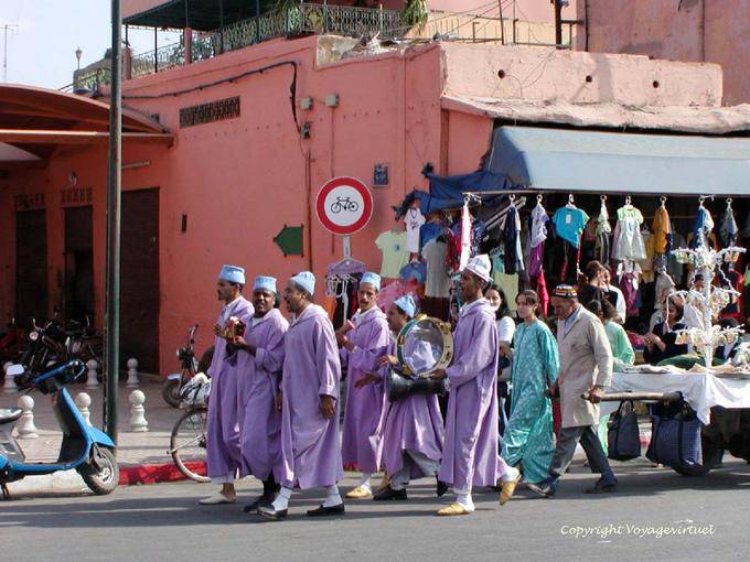 Musikereignis, rue Bahia Bab Mellah, Marrakesch - Marokko