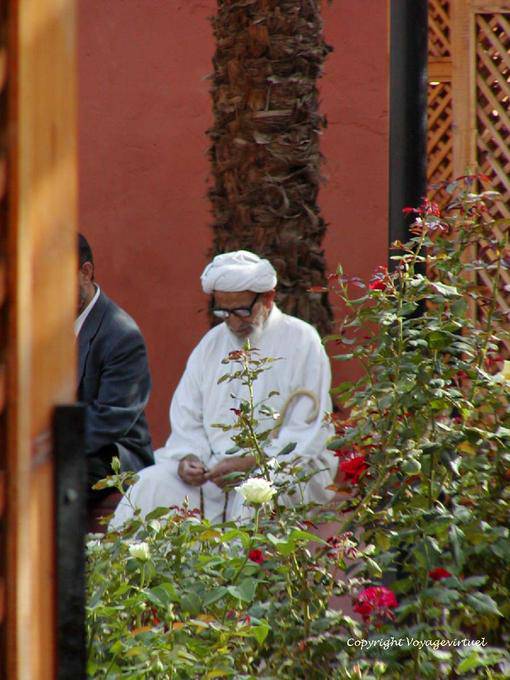Meditation Zeit, Garten Hmed Sidi El Kamel, Marrakesch - Marokko