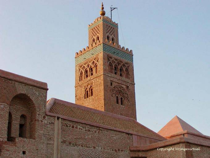 Zählen Wände und Architektur der Minarett der Koutoubia, Marrakesch - Marokko