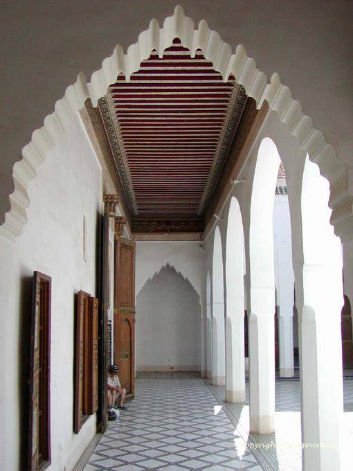 Gallery of Little Court, Bahia Palast, Marrakesch - Marokko
