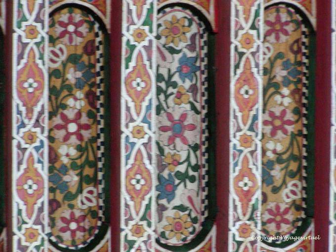 Detail der bunten Muster Decke, Bahia Palast, Marrakesch - Marokko