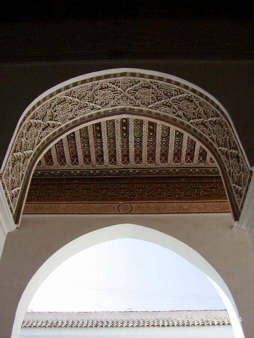 Verzierung der Bahia Palast, Marrakesch - Marokko