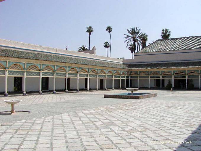 Innenhof und Zimmer Konkubinen, Bahia Palast, Marrakesch - Marokko