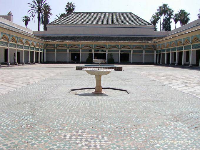 Blick auf das Great Court of Honor, Bahia Palast, Marrakesch - Marokko