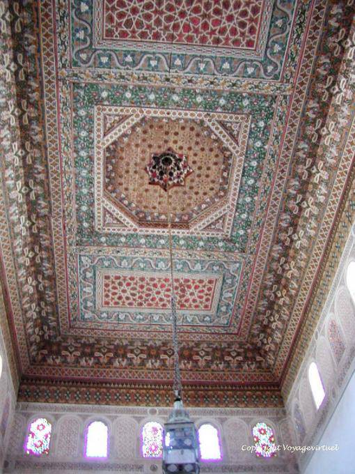 Bahia-Palast, eine Decke, ein Meisterwerk der marokkanischen Architektur, Marrakesch - Marokko
