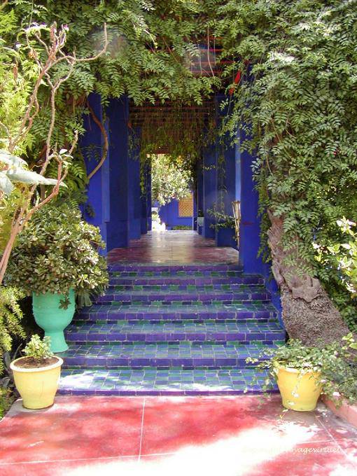 Treppenfliesen Zelige, Jardin Majorelle, Marrakesch - Marokko