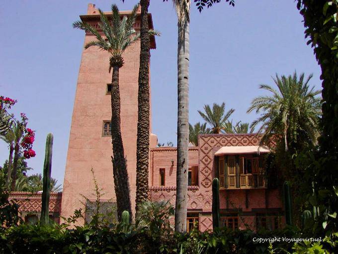 Bau und viereckige Turm Jardin Majorelle, Marrakesch - Marokko
