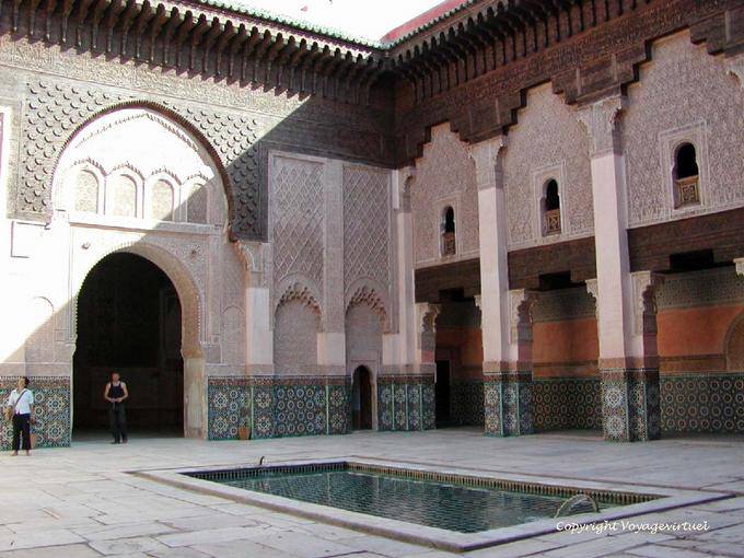 Der Innenhof der Medersa Ben Youssef, Marrakesch - Marokko