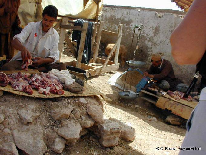 Die Open-Air-Metzger, Berber Markt, Essaouira - Marokko