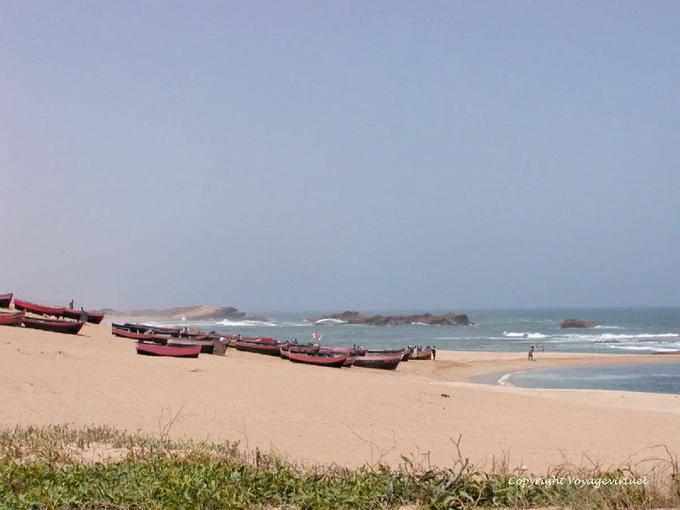 Blick auf das Meer bei Flut Oualidia - Marokko