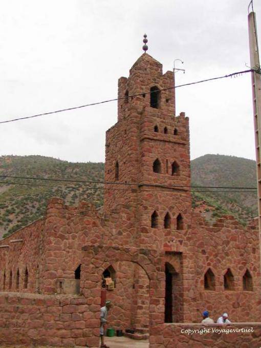 Maurischen Moschee Stein Ourika Richtung Aghbalou Taljerft - Marokko