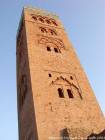 Die Koutoubia Minarett, Sandsteinbrüche von Gueliz, Marrakesch, Marokko.