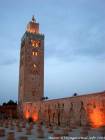 Koutoubia-Moschee für die Nacht, Marrakesch, Marokko.
