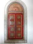 Tür Dekoration im Riad Bahia Palast, Marrakesch, Marokko.