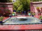 Fountain Eintrag, Jardin Majorelle, Marrakesch, Marokko.