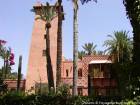 Bau und viereckige Turm Jardin Majorelle, Marrakesch, Marokko.