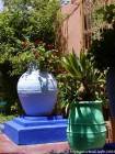 Farbige Terrakotta Gefäße Jardin Majorelle, Marrakesch, Marokko.