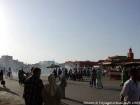 Djemaa el-Fna in den Abend, Marrakesch, Marokko.
