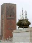 Rabat, begann Hassan-Turm in 1196 mit der Initiative der Almohaden Sultan Abu Yusuf Yaqub al-Mansur, Marokko.