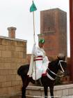 Pferd Wache an der Hassan-Turm, Rabat, Marokko.
