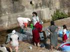 Washerwomen Ras El Ma, Chefchaouen, Marokko.