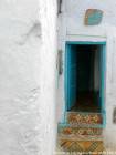 Treppe zu den Fliesen, Kreis rif Andalusier, Chefchaouen, Marokko.