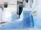 Architektur Chefchaouni, Bab Souk Medina, Chefchaouen, Marokko.