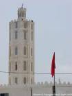 Der achteckige Minarett der Moschee von Oued Lau, Marokko.