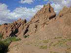 Felsformationen in das Tal der Dades Gorges, Marokko.