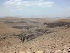 Landschaft der Straße zwischen Ouarzazate und Zagora Agdz, Marokko.