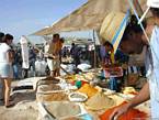 Stall von Schütt Gewürze Berbermarkt in Essaouira, Marokko.