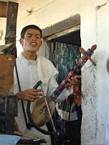 Improvisierte Musik der Berber-Markt, zu Essaouira, Marokko.