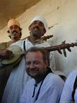 Musiker und Lieder Berber Souk Bouzama, Marokko.