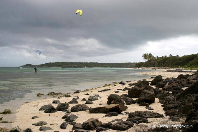 Kitesurfen in der Passatwinde auf die Cape Macré - Martinique